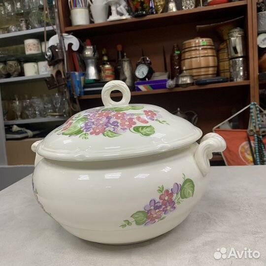 Супница Фарфоровая Зик Сделано В СССР Ретро