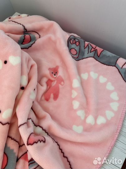 Плед детский плюшевый новый