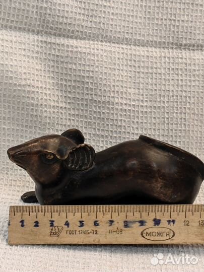 Статуэтка бронза мышка