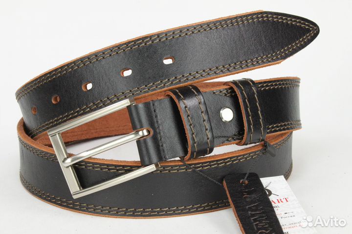 Мужской кожаный брючный ремень 35 мм