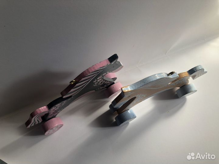 Лошадь 2 шт деревянная подвесная ручная роспись