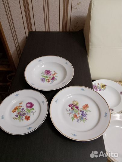Набор тарелок фарфор СССР Дулево