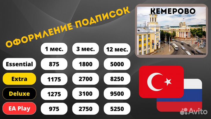 PS Plus EA Play PS4 PS5 Кемерово