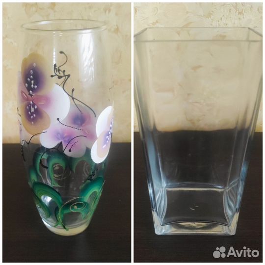 Вазы для цветов, стекло