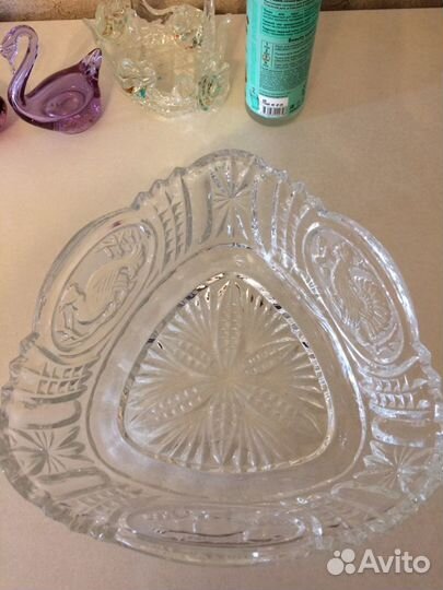 Ваза для фруктов хрусталь СССР Югославия Редкая