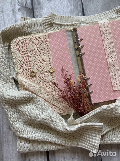 Блокнот подарочный с вышитой мотивирующей фразой