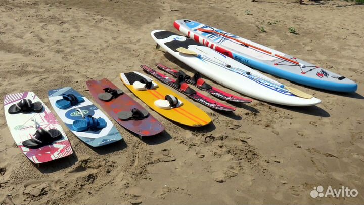 Вейкборд, кайтборд, водные лыжи, прокат и обучение