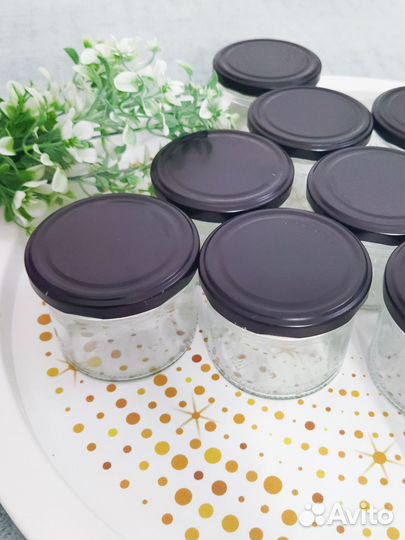 Банка стеклянная 0.25 л с винтовой крышкой набор