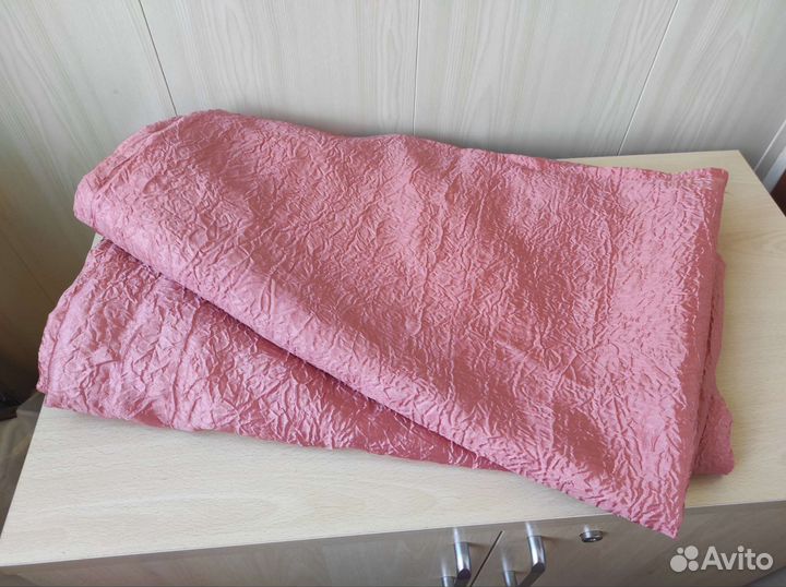 Шторы из жатой ткани, оранжевые, персиковые