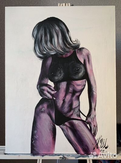 Портрет по фото карандашом/картина акрилом