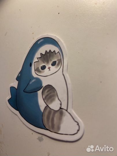 Кот наклейка
