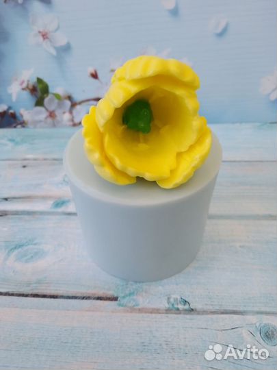 Силиконовая форма тюльпана для мыла ручной работы