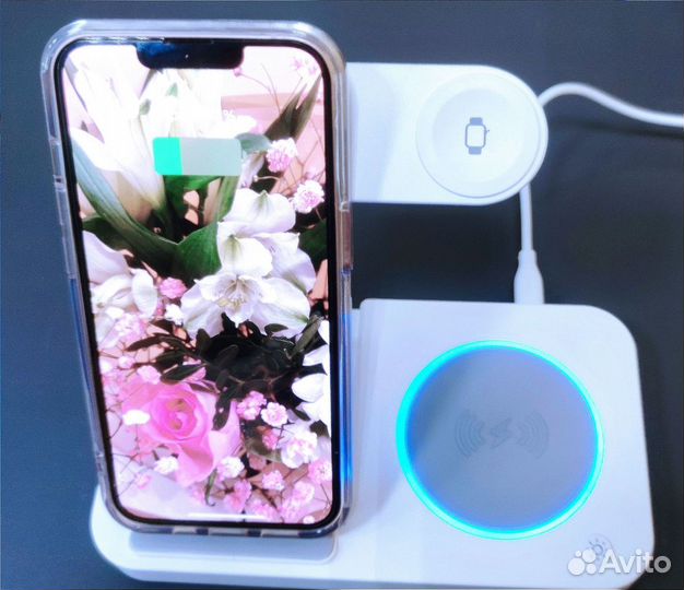 Беспроводная быстрая зарядка Док станция повербанк