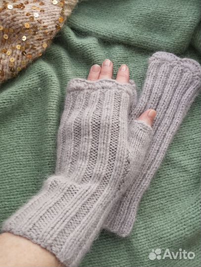 Митенки вязаные