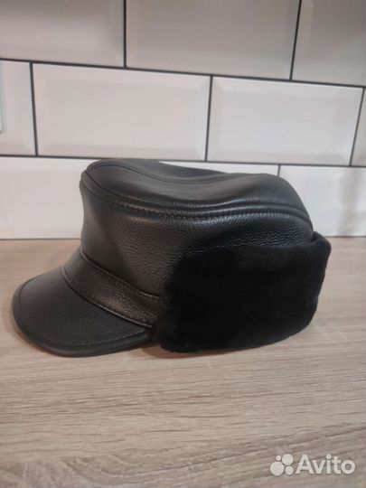 Кепка зимняя мужская кожа Россия