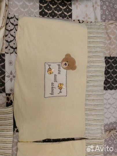 Кровать детская с продольным маятником, матрасом