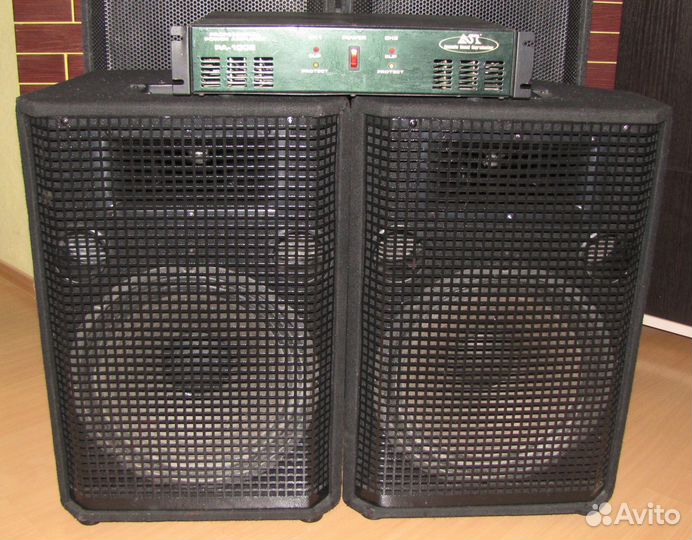 Колонки R215-Pro 800W Stereo 2ш в дереве+AMP Power