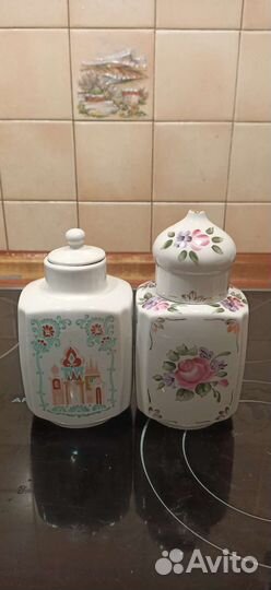 Чайницы стекло фарфор лфз, Вербилки, старый китай