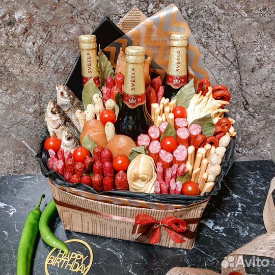 Сырно-мясной конверт подарок мужчине девушке