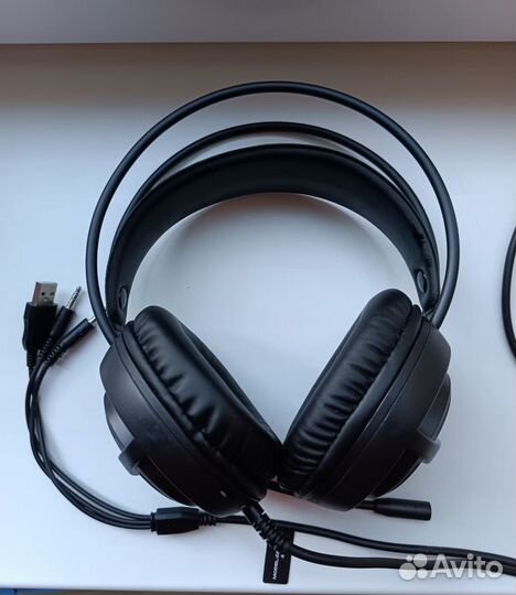 Игровые наушники проводные с микрофоном