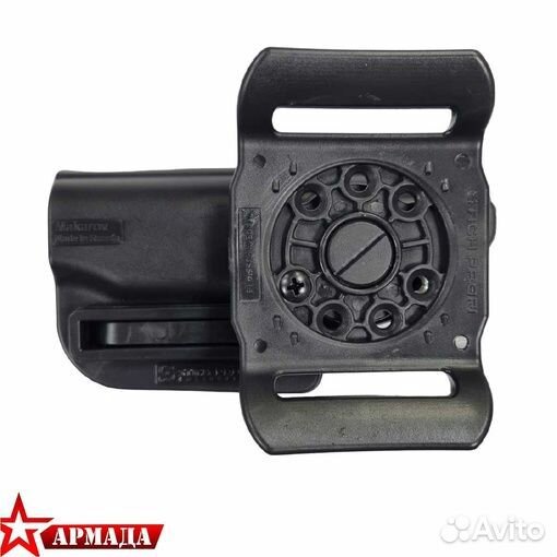 Кобура Альфа пм/пмм с поясным креплением черная (S