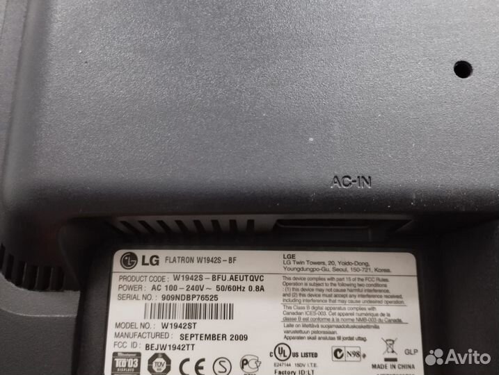 Монитор для компьютера LG flatron W1942S-BF