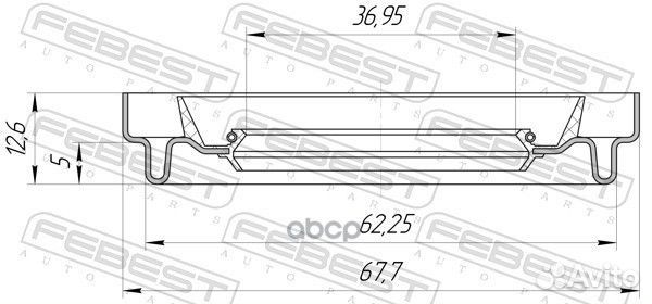 Сальник привода mazda 3/5/6 02-13 95HDS38620513