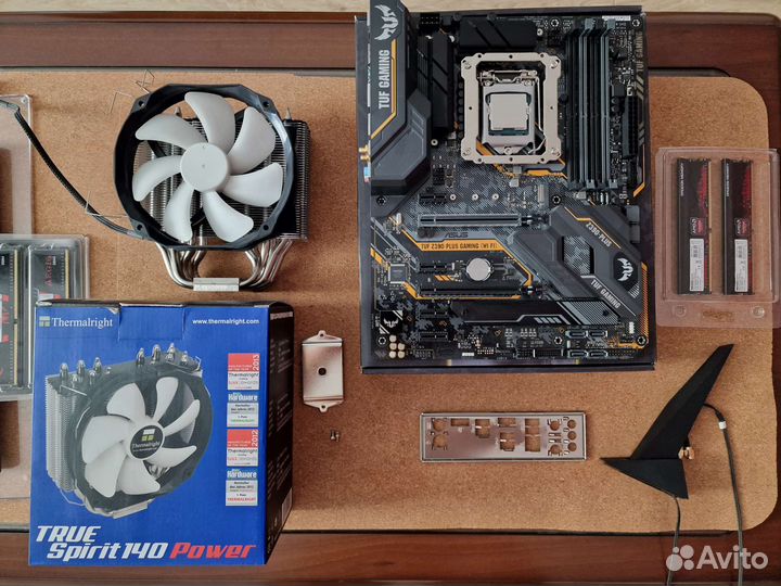 Связка z390 tuf, 9600kf, 32gb, охл