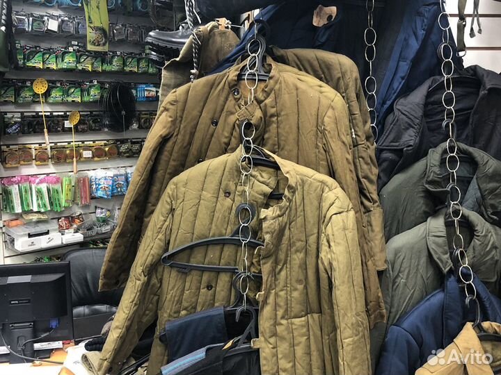 Ватник стройбат с воротником защитного цвета СССР