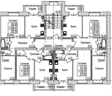1-к. квартира, 40,4 м², 3/5 эт.