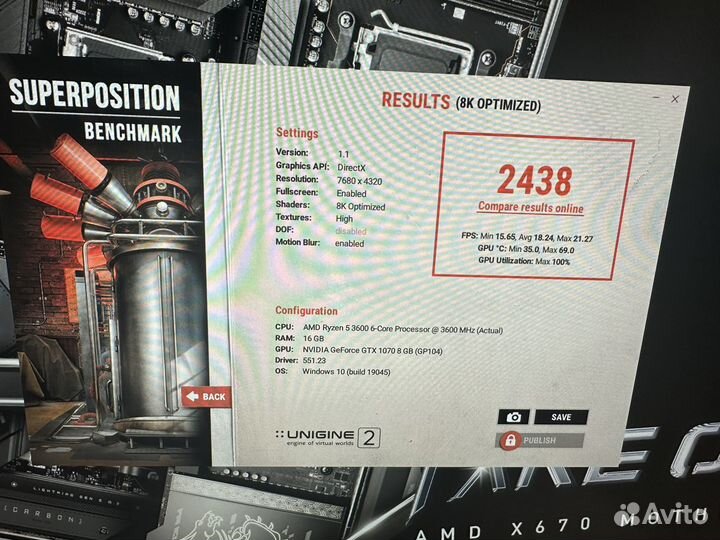 Palit GTX 1070 Game Rock 8гб