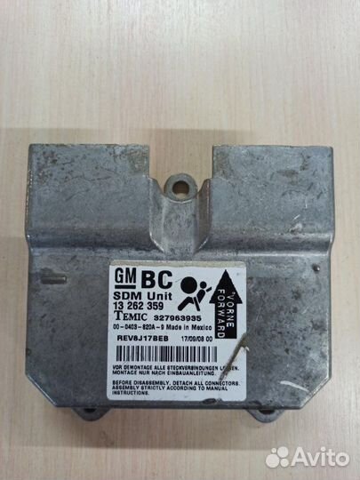 Блок управления аирбаг Opel Corsa D A12XER