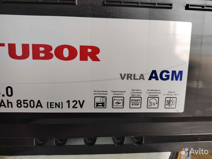Аккумулятор гелевый Tubor AGM 95 Ач обр 850 А