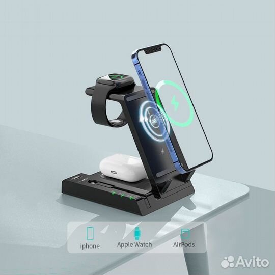 Беспроводное З/У recci 6in1 RW01 15W Black