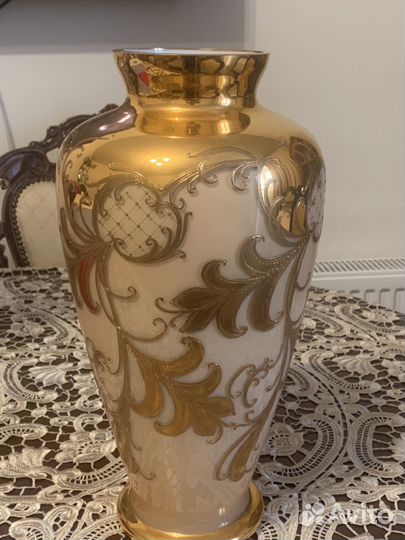 Ваза для цветов большая Богемия Чехия