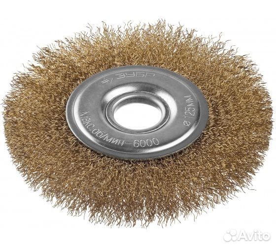 Щетка дисковая 125мм латунированная зубр