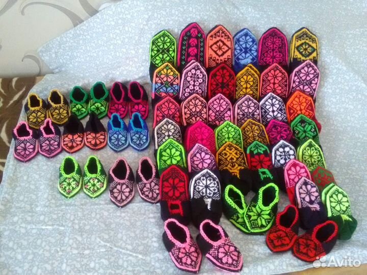 Домашние вязаные носки/тапочки (следки)