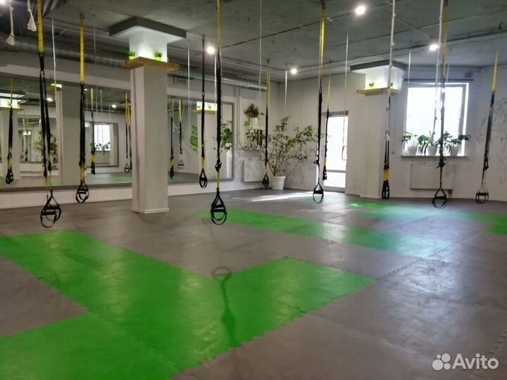 Зал для фитнеса 150 кв.м (петли TRX и Гамаки)
