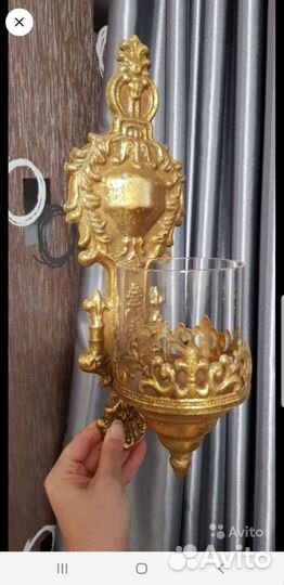 Подсвечники, поднос (ротанг )