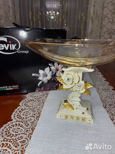 Новая ваза Cevik керамика с кристаллами Swarovski