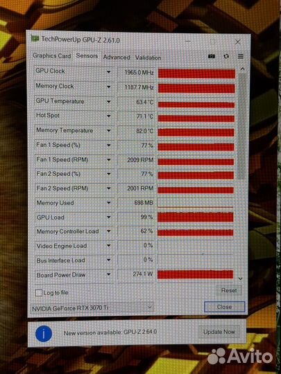 Видеокарта asus GeForce RTX 3070 Ti TUF Gaming