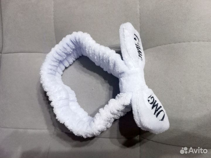 Повязка на голову бантик с надписью OMG