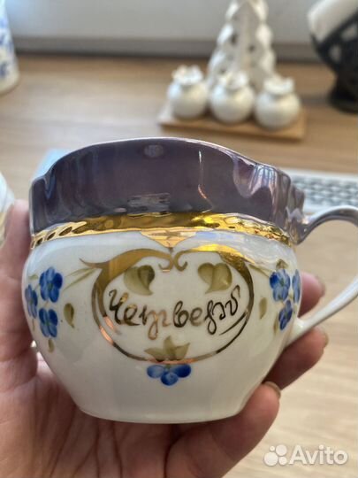 Чайный сервиз фарфор «Неделька» Коростеньский фз