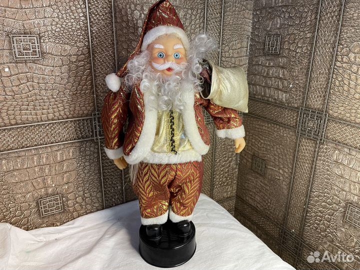 Дед мороз поющий статуэтка игрушка