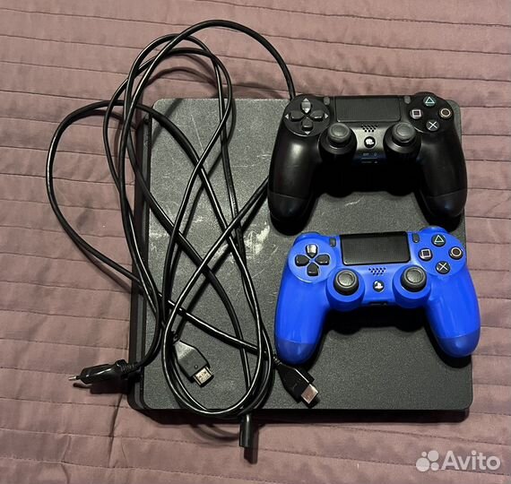 Sony playstation 4 slim 512 PS4, два джойстика