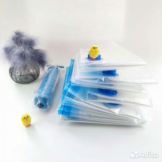 Вакуумные пакеты для одежды 10шт с насосом