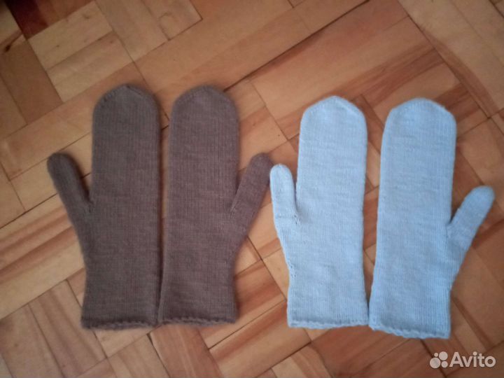 Варежки из пуха норки и кашемира