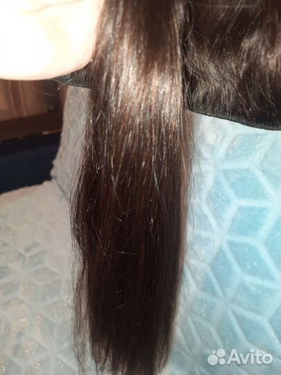 Волосы на заколках натуральные
