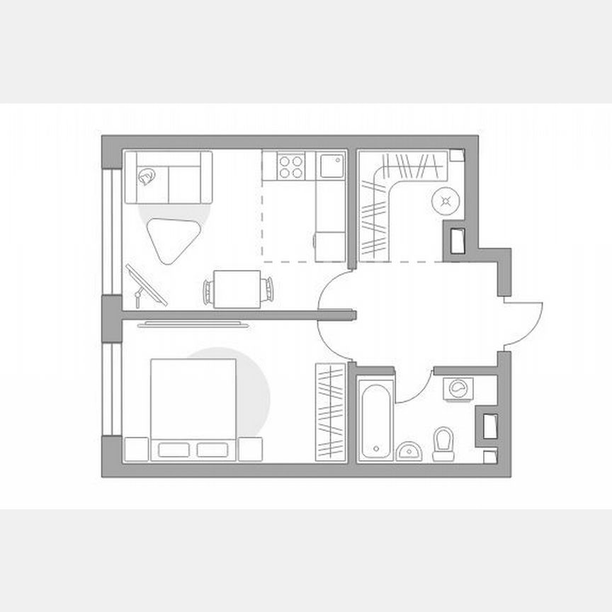 1-к. квартира, 43,4 м², 12/25 эт.