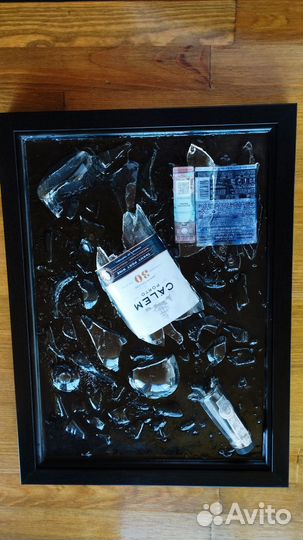 Картина из разбитой бутылки